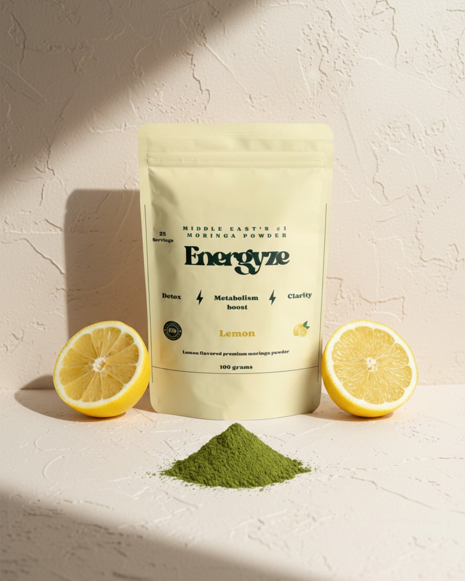 Energyze™ Indian Moringa Lemon Flavored - 100grams