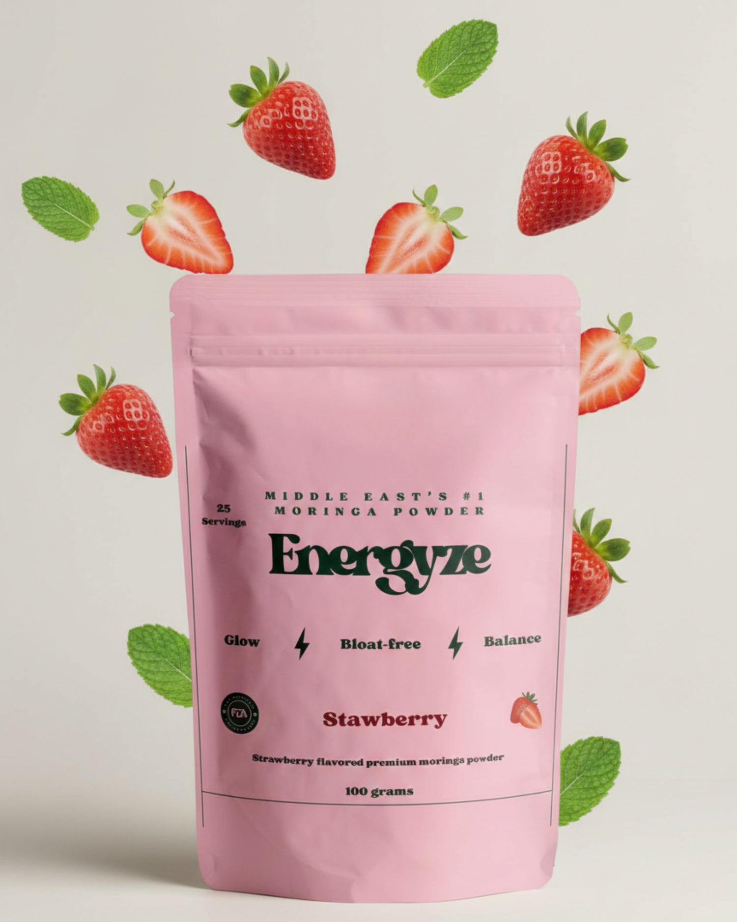 Energyze™ Indian Moringa Strawberry Flavored - 100grams
