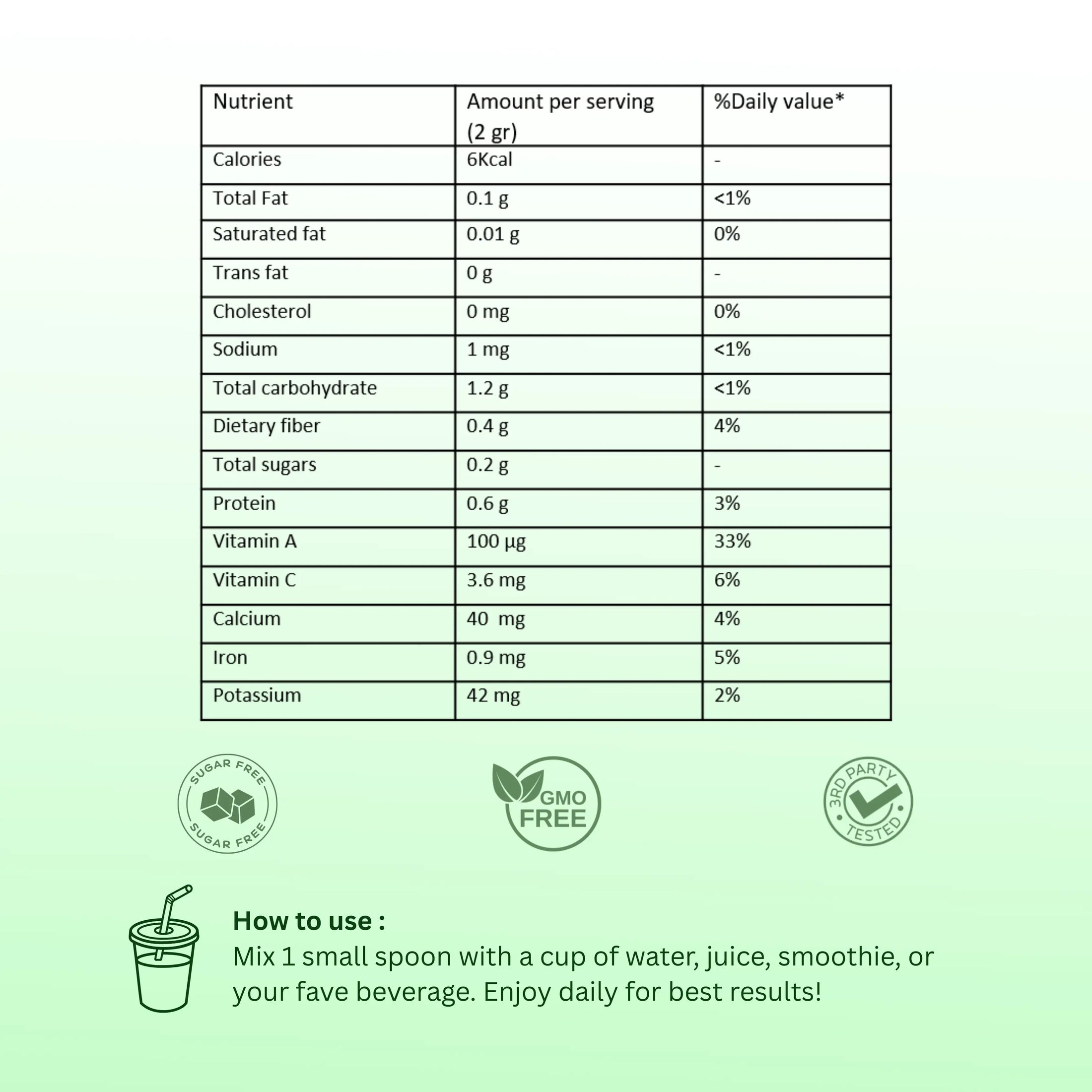 Energyze™ Premium Indian Moringa Powder
